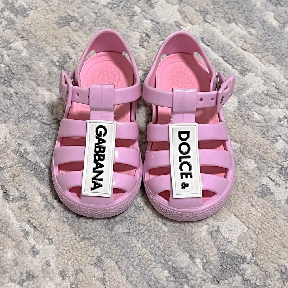 Dolce and Gabanna Pink Jelly Sandals